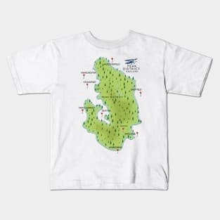 Peak District Map Kids T-Shirt